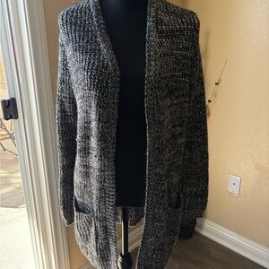 No Boundaries Black and Gray Cardigan